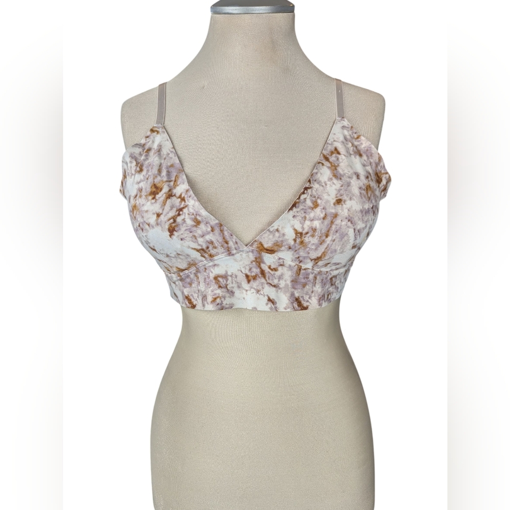 Danskin Women's Marble Bra Top - Brown and White